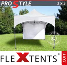 Folding canopy PRO "Arched" 3x3 m White, incl. 4 sidewalls