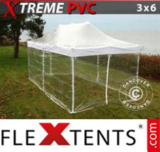 Folding canopy Xtreme 3x6 m Clear, incl. 6 sidewalls